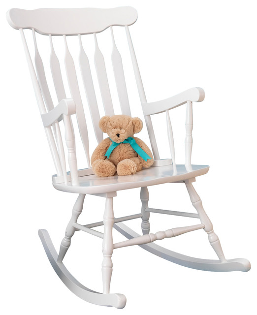 Kidkraft Home Indoor Outdoor Relaxing Rubberwood Adult Rocking Chair White