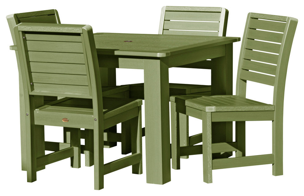 Highwood Weatherly 5pc Square Dining Table Set Ad Dnw44 Contemporary Outdoor Sets By Houzz Highwood Weatherly 5pc Square Dining, Composite Outdoor Furniture Kits