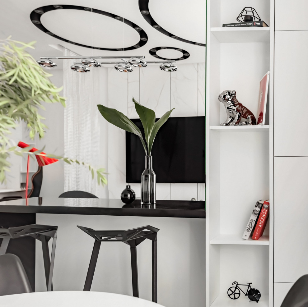 Черно белая квартира в ЖК Ясный