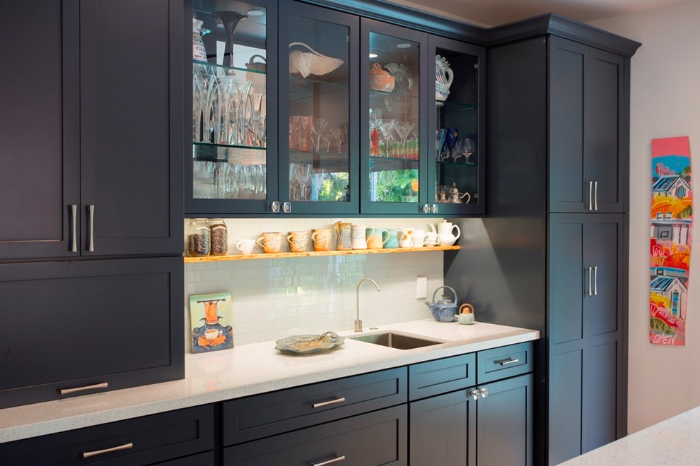 Inspiration for a transitional kitchen remodel in Miami