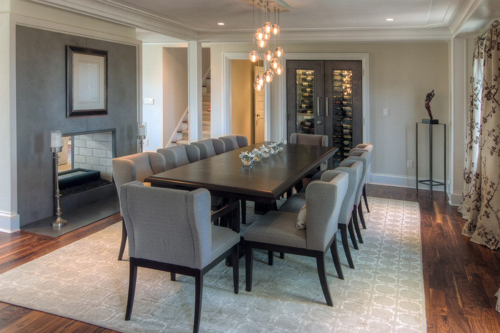 Photo of a transitional dining room in New York.