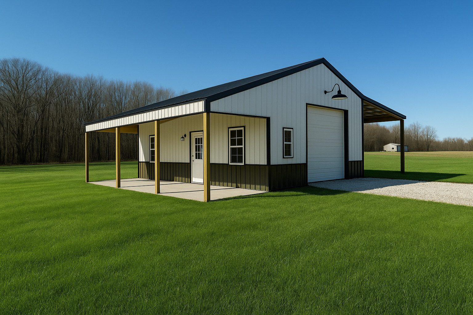 Pole Barn with Wainscoting
