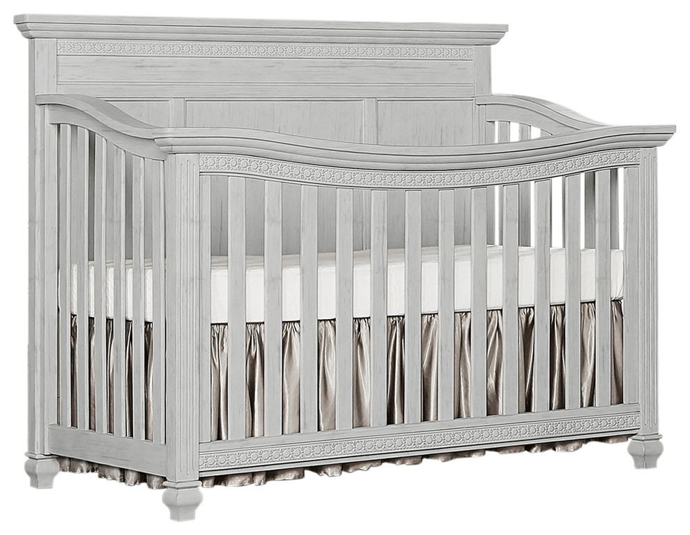 Evolur Madison 5 in 1 Flat Top Convertible Crib, Antique Gray Mist