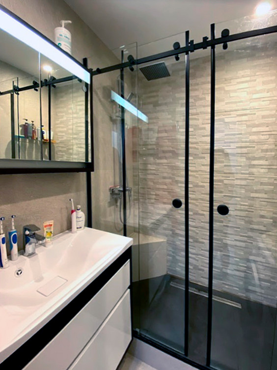 Реализация проекта фрагмента квартиры, кухня, прихожая и СУ