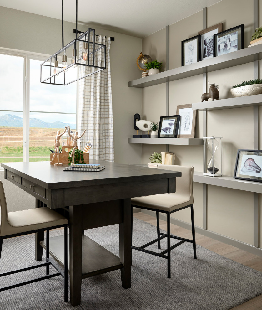 Inspiration for a transitional home office remodel in Denver