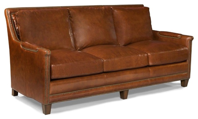 Brown Leather Sofa Transitional Sofas By Silver Coast Company Brown Leather Sofa