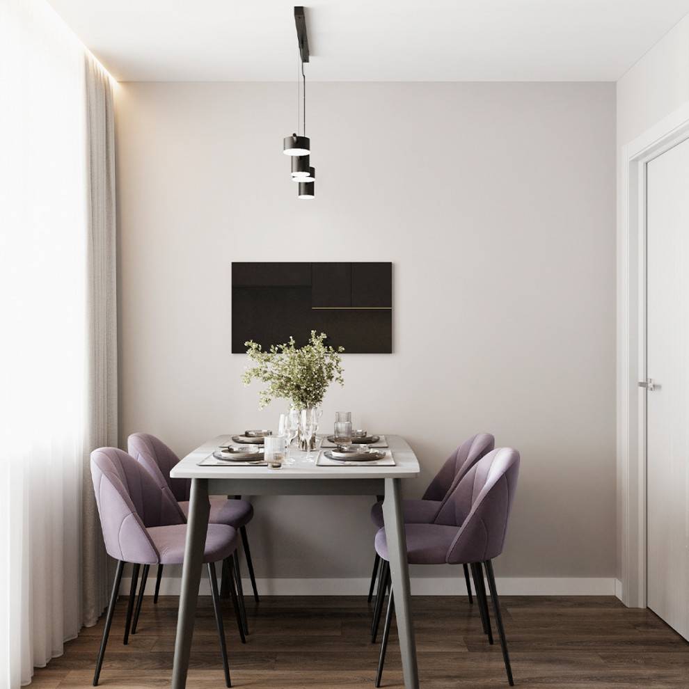 Лавандовая дымка: красивая и функциональная двушка 47 кв.м