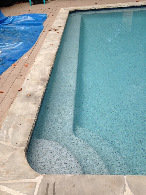 Pools with shallow online end for chairs