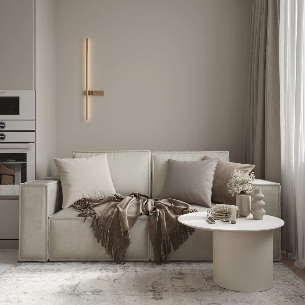 Современный интерьер квартиры 54 м² для молодой пары