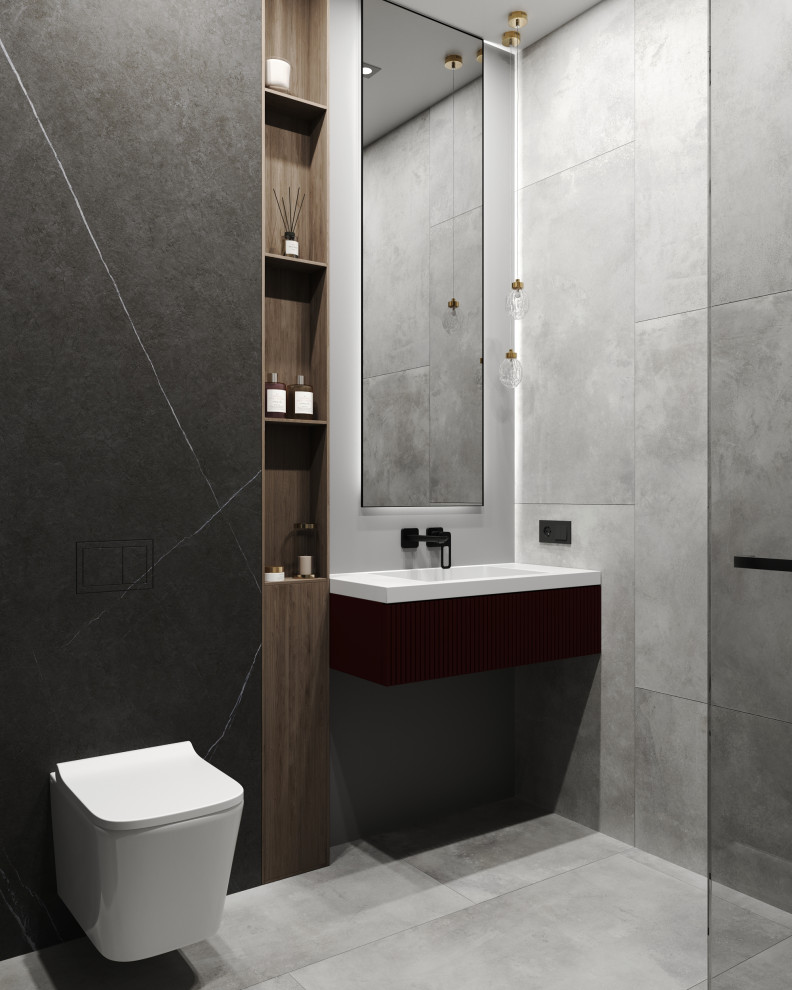 Стильный дом с красными акцентами