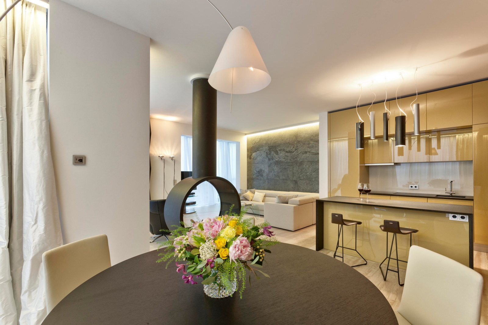 MK Cucine. Кухня в квартире 84 кв.м.