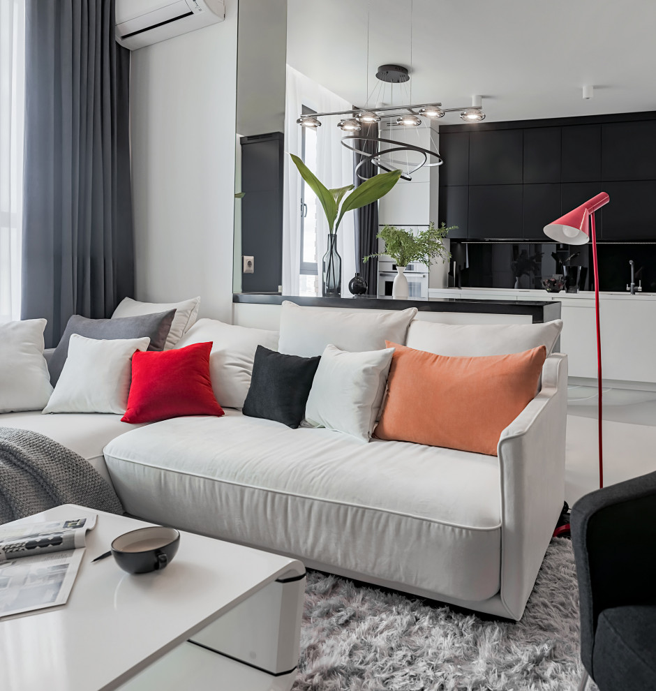 Черно белая квартира в ЖК Ясный