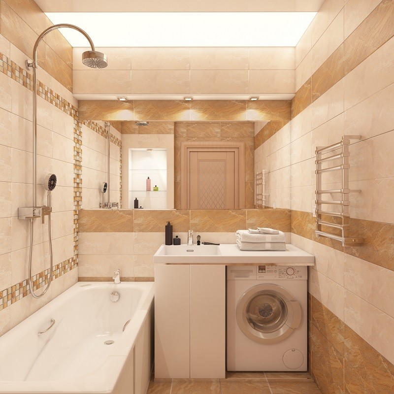 ВАННАЯ В ТЕПЛЫХ ТОНАХ