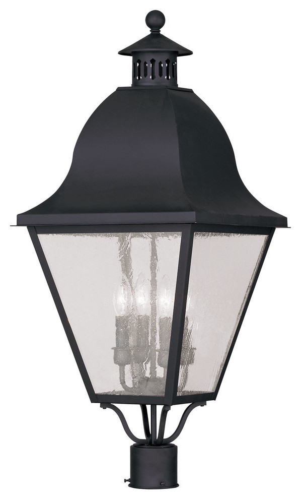 Amwell Outdoor Post Head, Black