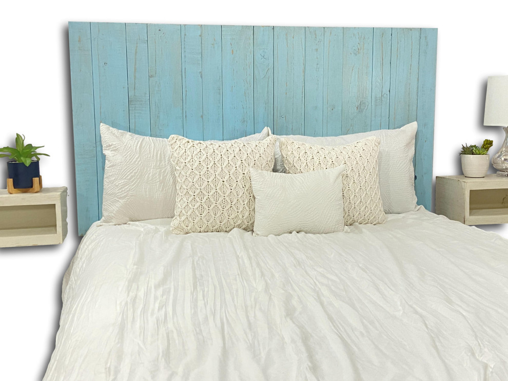 Handcrafted Headboard, Hanger Style, Baby Blue, King