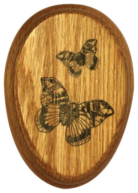 Amish Magic Marble Oak Butterflies, Towel Holder Transitional Robe