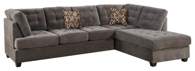 Waffle Suede Sectional Sofa, Suede And Leather Sectional