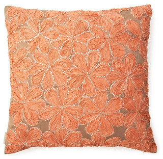 Silk Flowers Pillow - Transitional - Decorative Pillows - by SIVAANA
