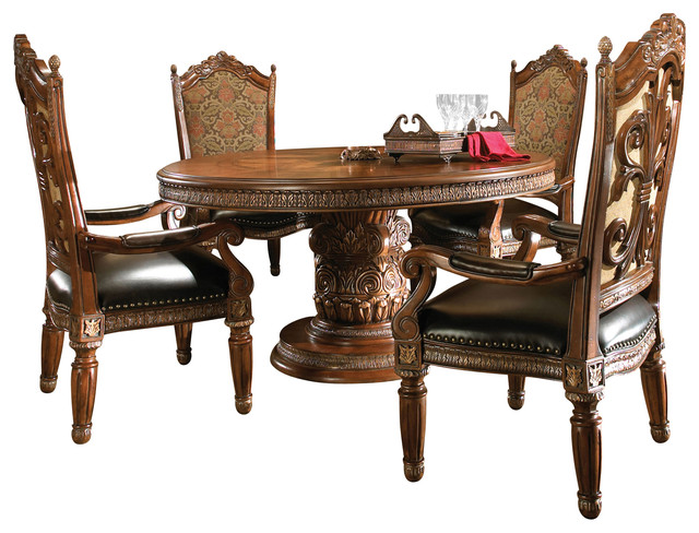 Villa Valencia Round Oval Dining Table And 4 Arm Chairs Victorian Villa Valencia Round Oval Dining Table And 4 Arm Chairs