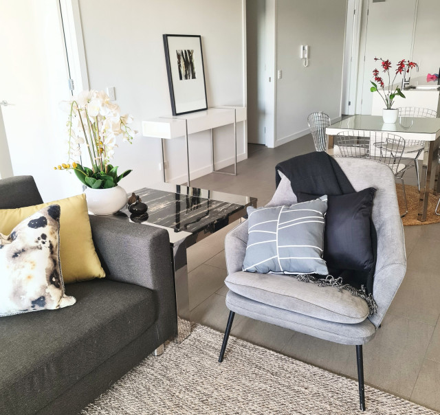 Wynnum Apartment - Styling to Sell contemporary-living-room