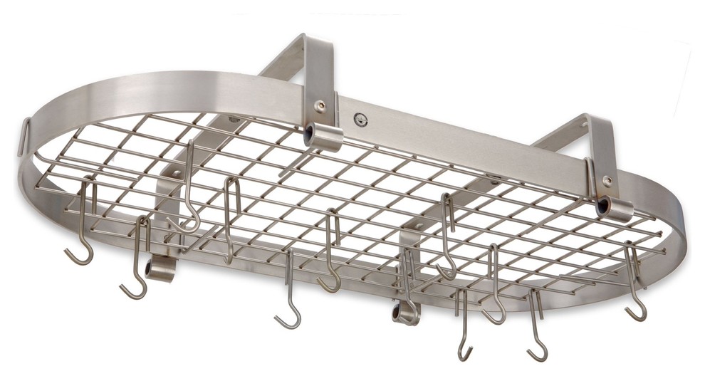 Low Ceiling Oval With Grid - Transitional - Pot Racks And Accessories ...