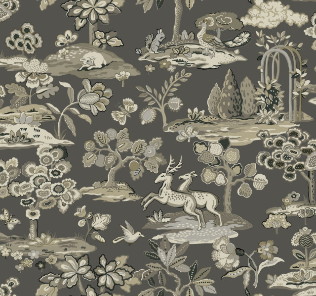 York Kingswood Wallpaper Gray TL1952 Handpainted Traditionals Rustic