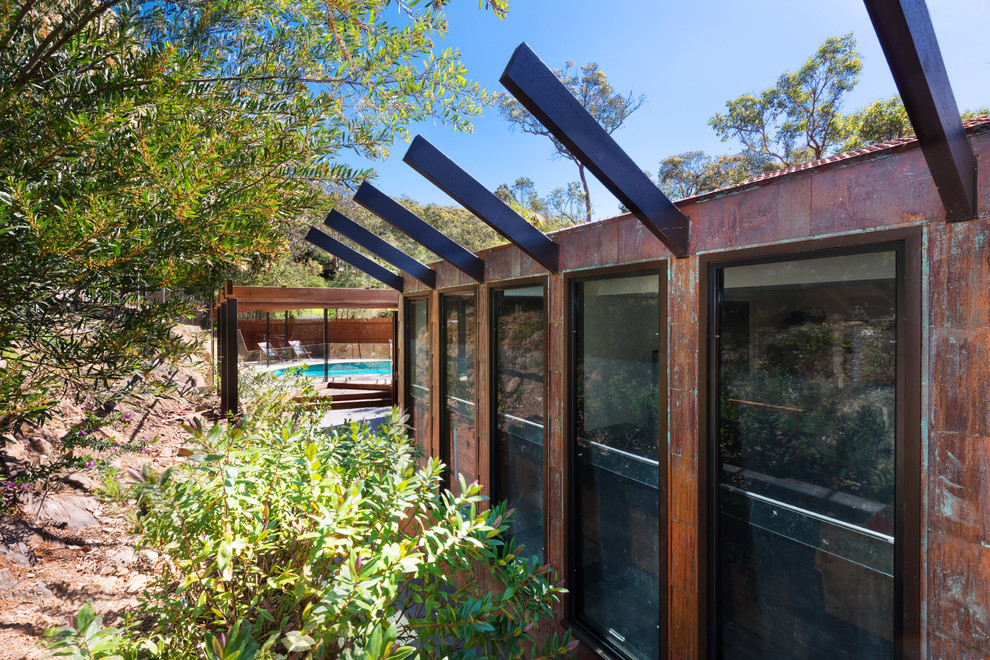 Photo of a country exterior in Melbourne with metal siding.