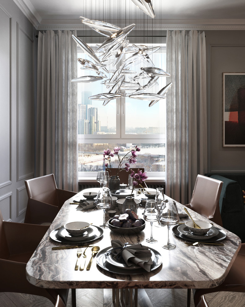 Дизайн-проект квартиры с камином в ЖК "Береговой"