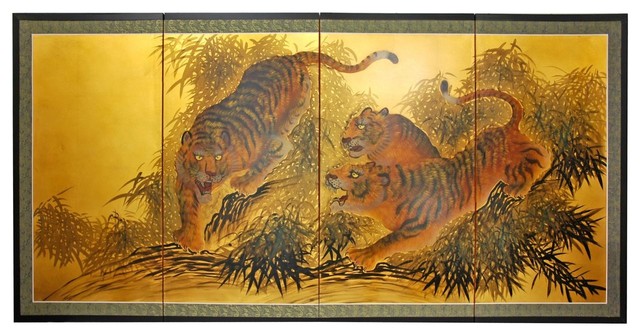 36" Gold Leaf Tigers on the Move