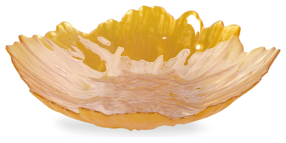 Yellow Bloom Glass Bowl
