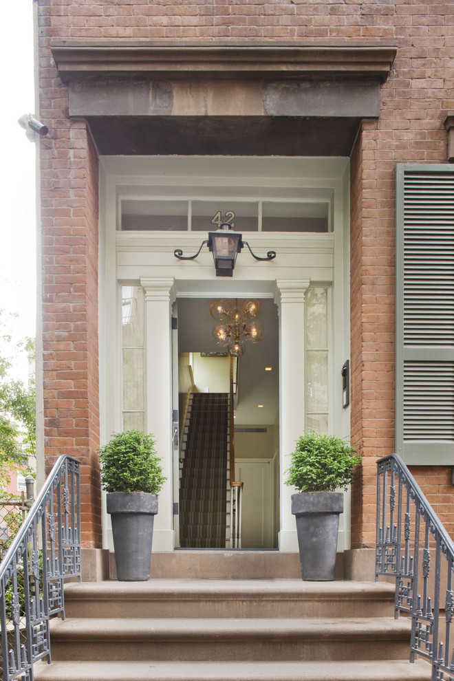 This is an example of a traditional front door in New York.