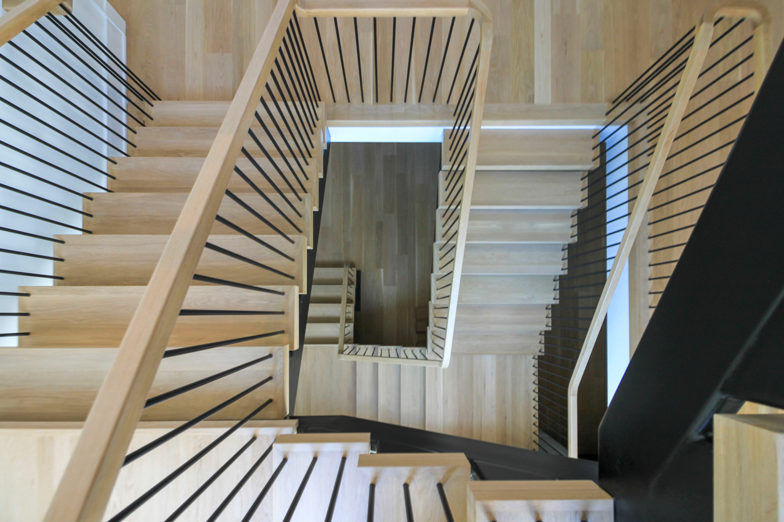 96_Dramatic cantilevered no-riser staircase, Bethesda, MD 20814