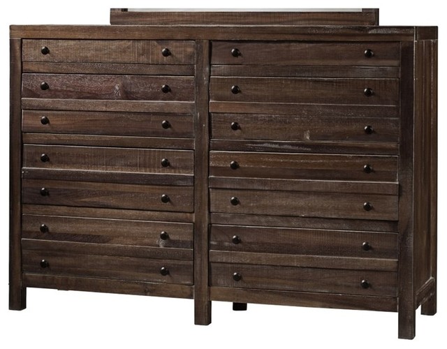 Modus Townsend 8 Drawer Solid Wood Dresser Java Rustic Dressers Modus Townsend 8 Drawer Solid Wood Dresser Java