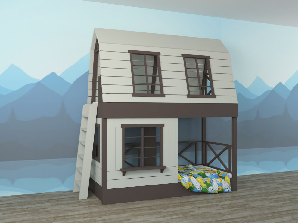 Разработка линейки детских кроватей-домиков в стиле "Шале"