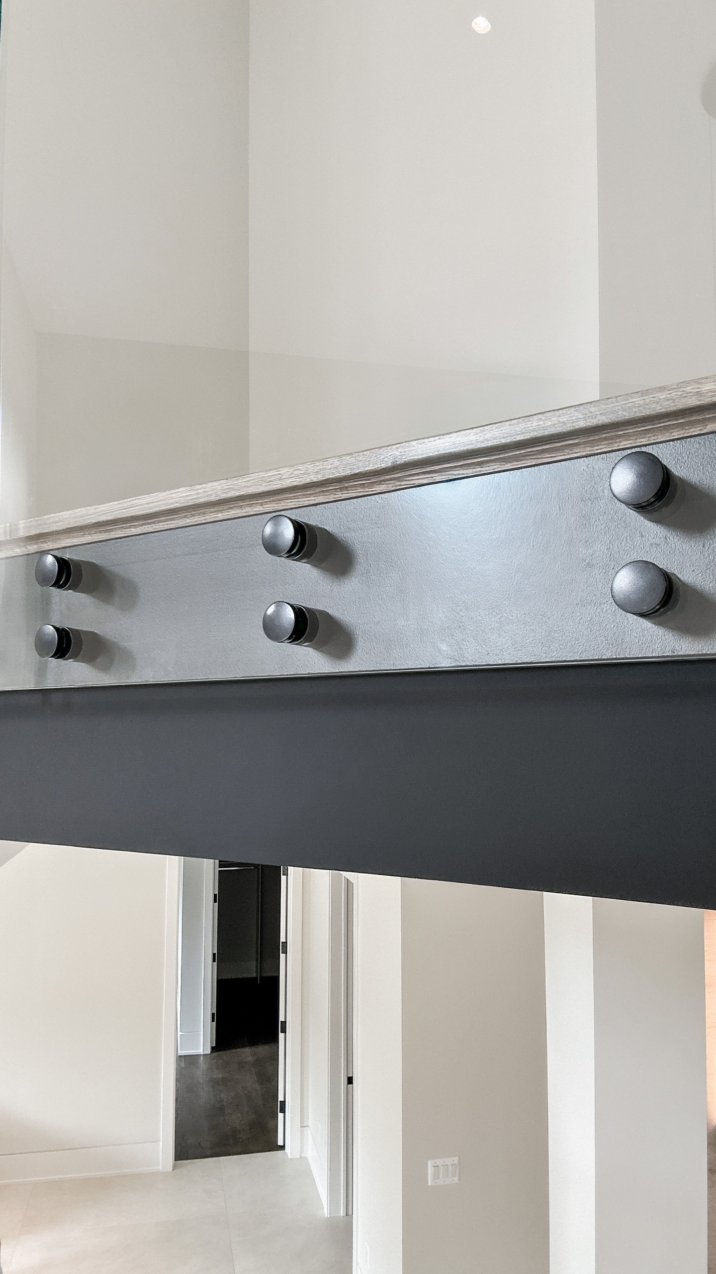 Project #159 | Modern Foyer Stair with Stand-off Glass Railing