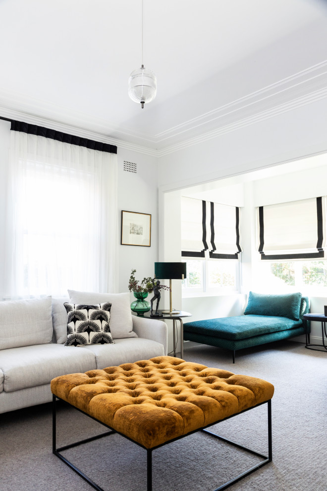 Design ideas for a classic living room in Sydney.