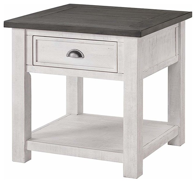 Monterey Solid Wood End Table Farmhouse Side Tables And End Tables