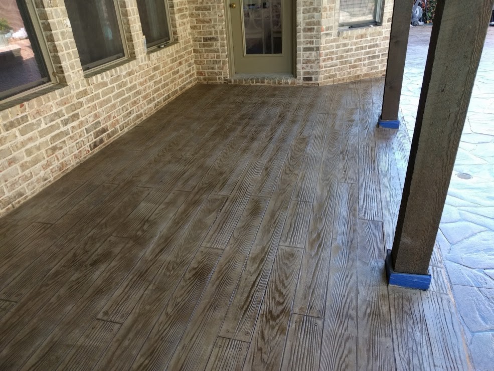 STAMPED CONCRETE WOOD PLANK PATTERN - Dallas | Houzz