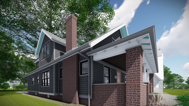 Broad Ripple Modern Craftsman transitional-rendering
