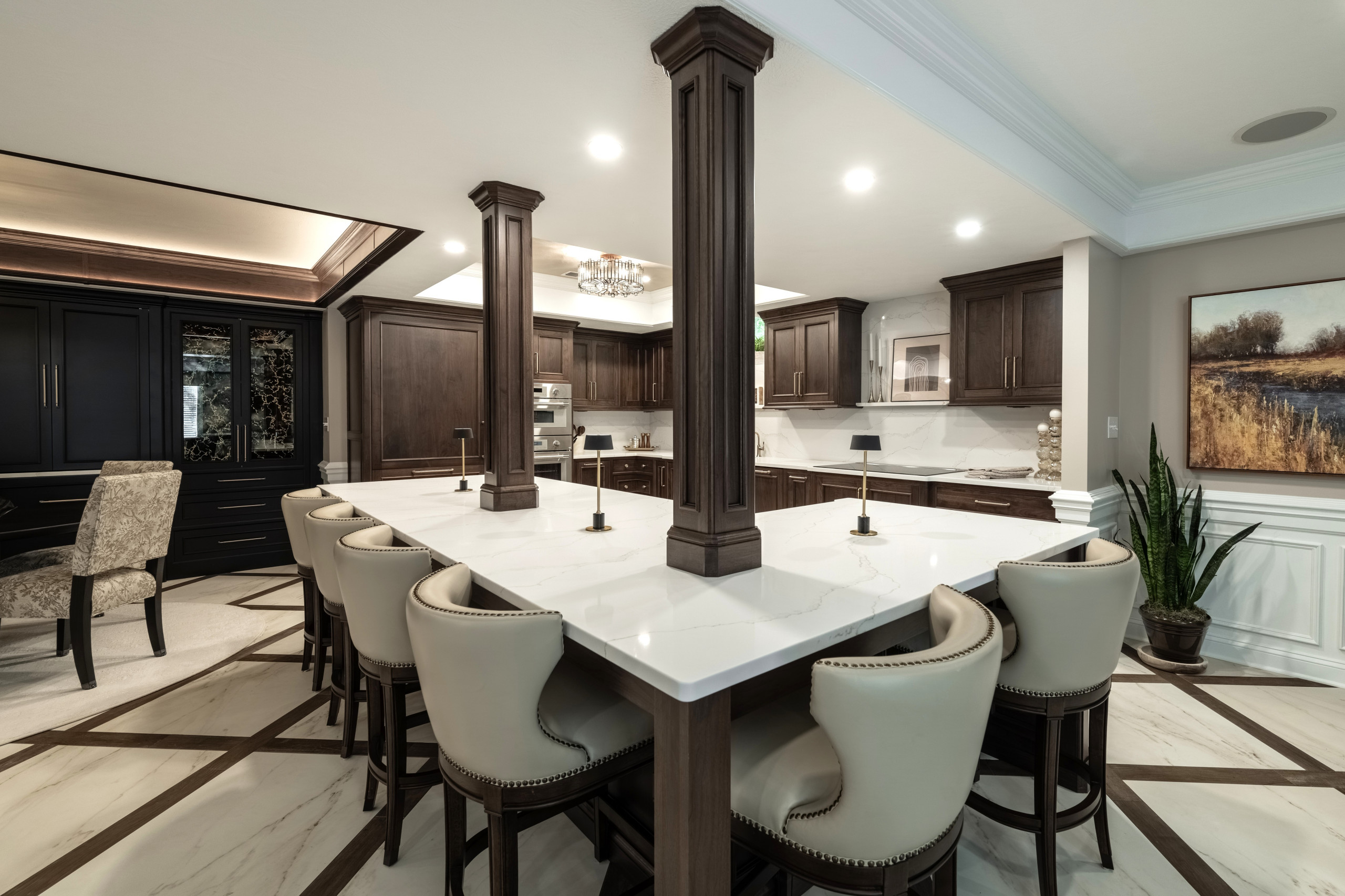 A Luxe and Timeless Lower-Level for Entertaining