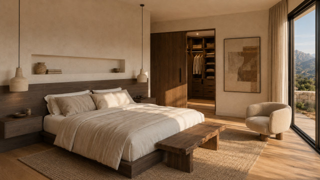 Villa S contemporaneo-dormitorio