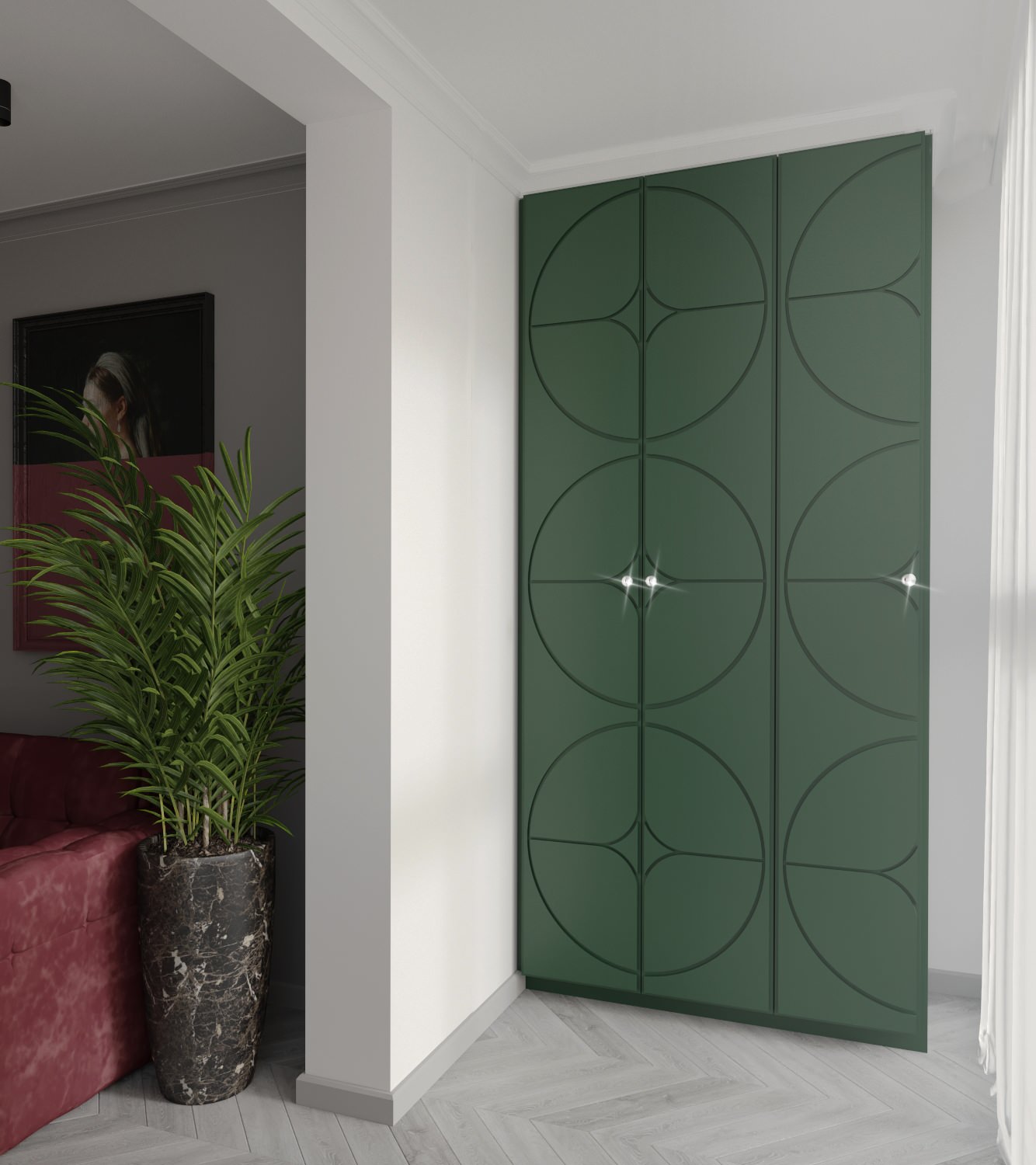 "Малиновое вино" Дизайн-проект квартиры 50 метров