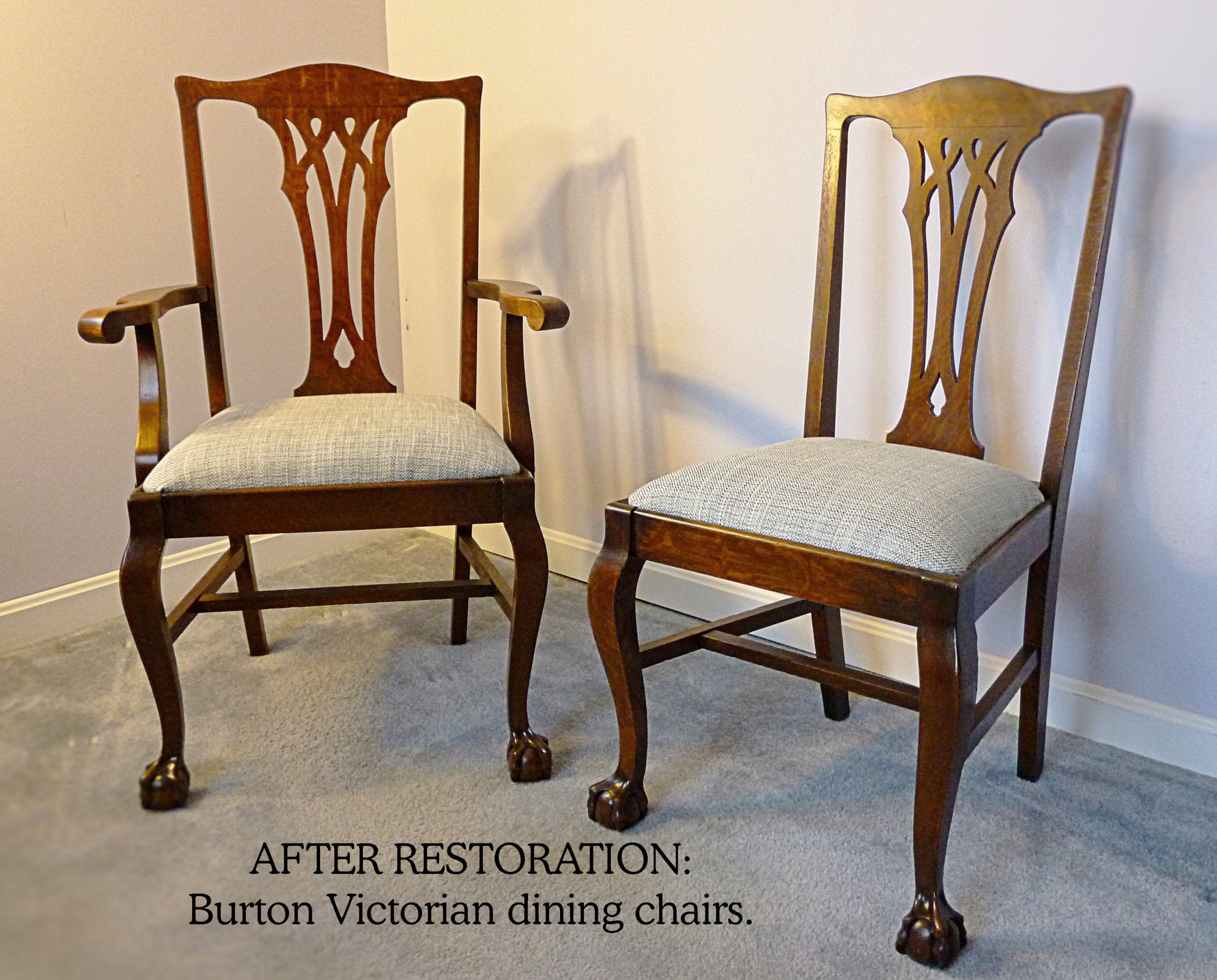 Burton Victorian dining chair restoration