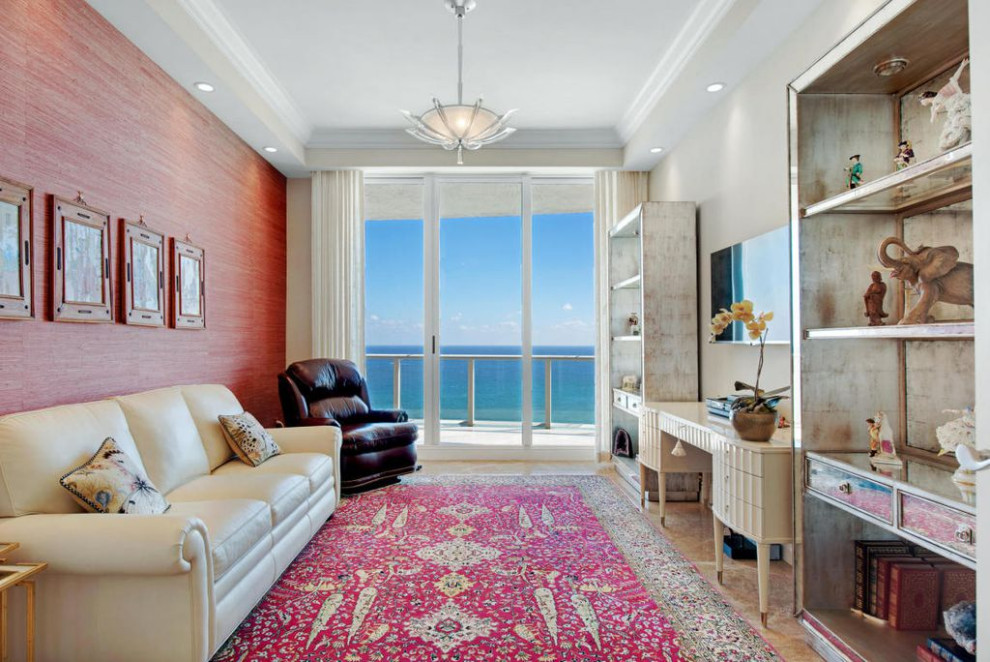 Inspiration for a transitional home design remodel in Miami