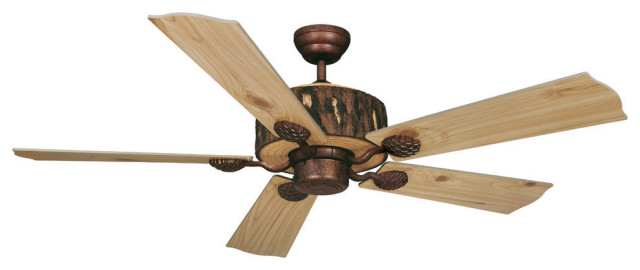 Bronze Wood Rustic Ceiling Fan, Rustic Ceiling Fan With Remote