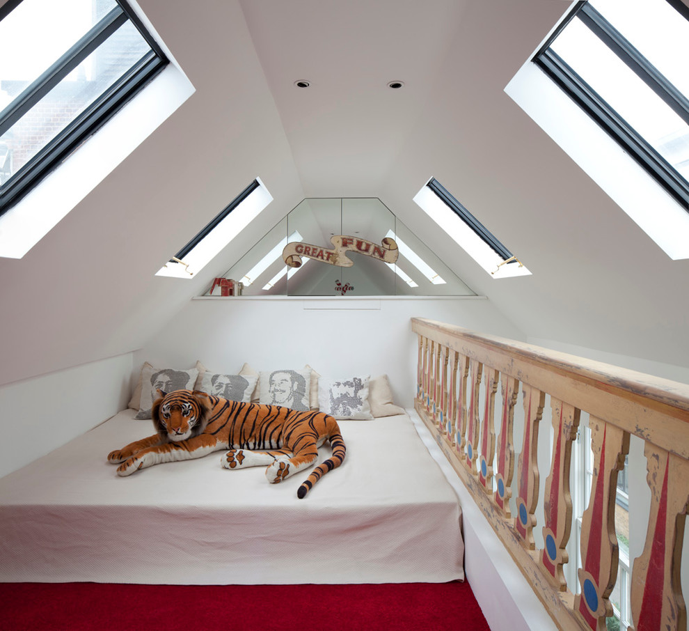 Eclectic bedroom in London.