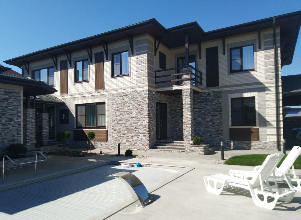 Архитектурный проект частного дома с банным комплексом