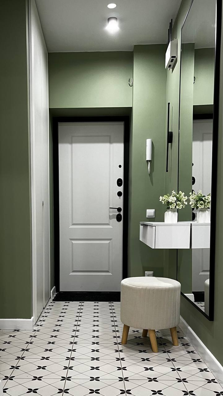 Трехкомнатная квартира в с природными оттенками