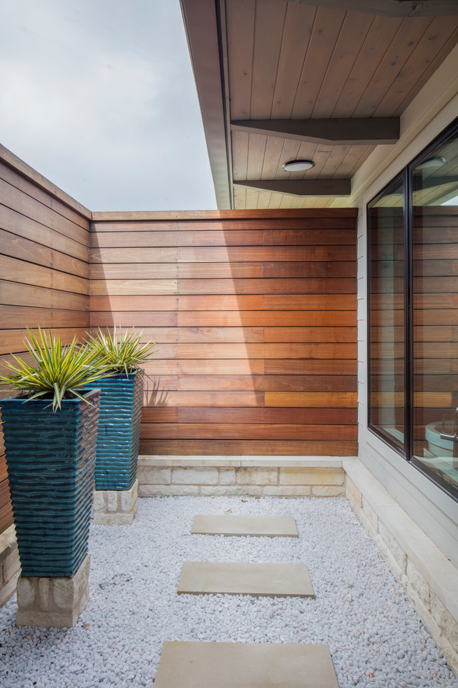 Beach style patio in Austin.