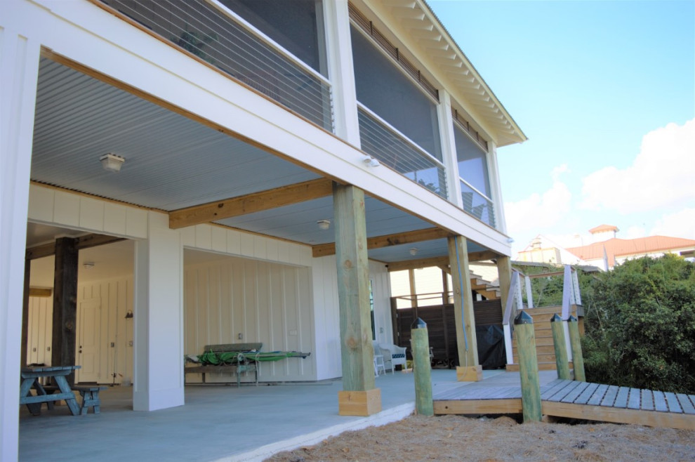 This is an example of a beach style exterior in Other.